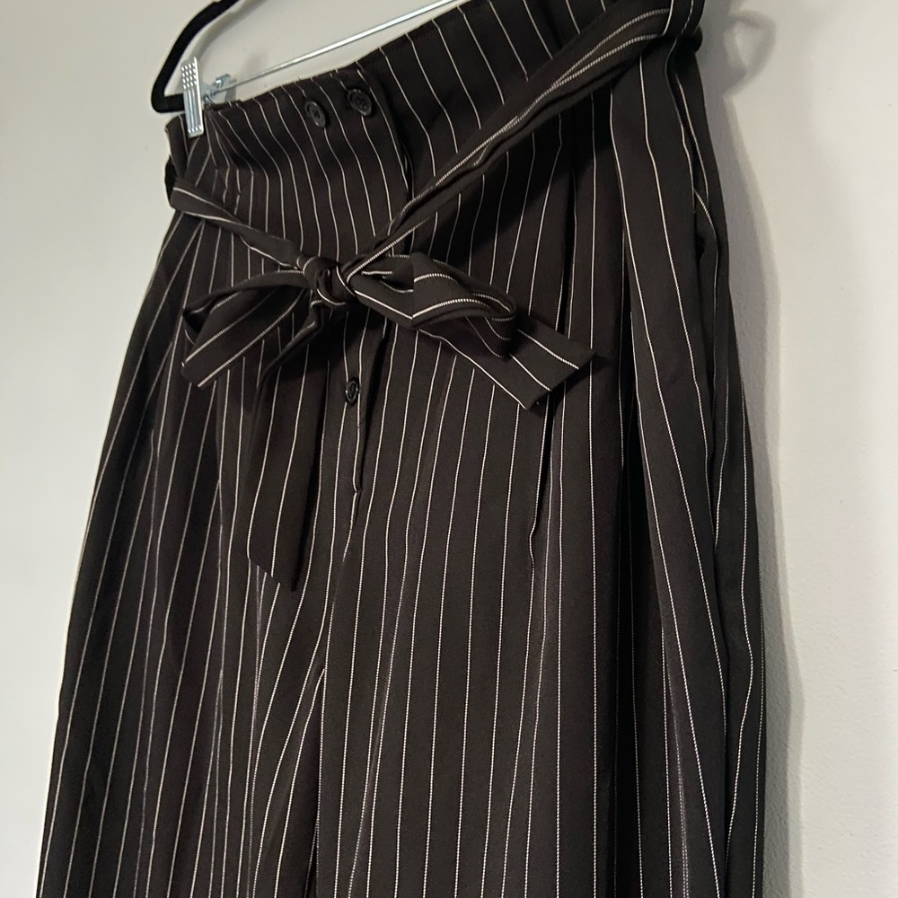 Black striped slacks